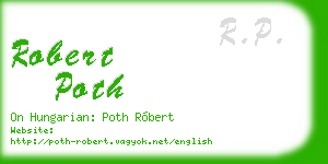 robert poth business card
